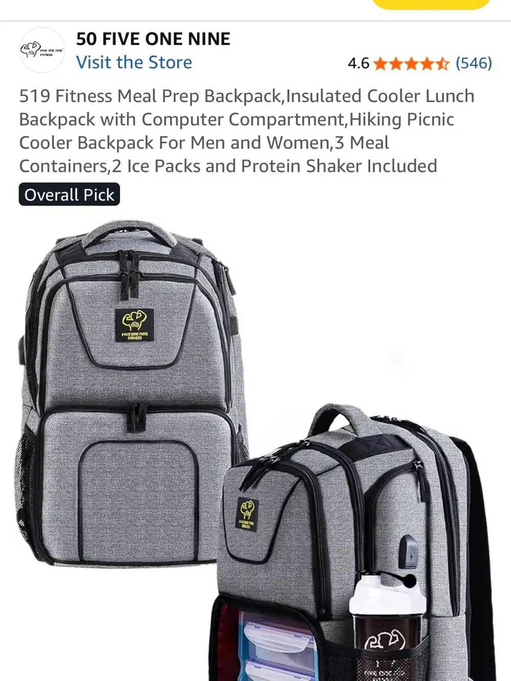 Meal Prep Backpack - gym or commute - Picture 5 of 5